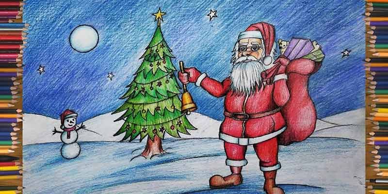 How to Draw Santa Claus and a Tree in Minutes